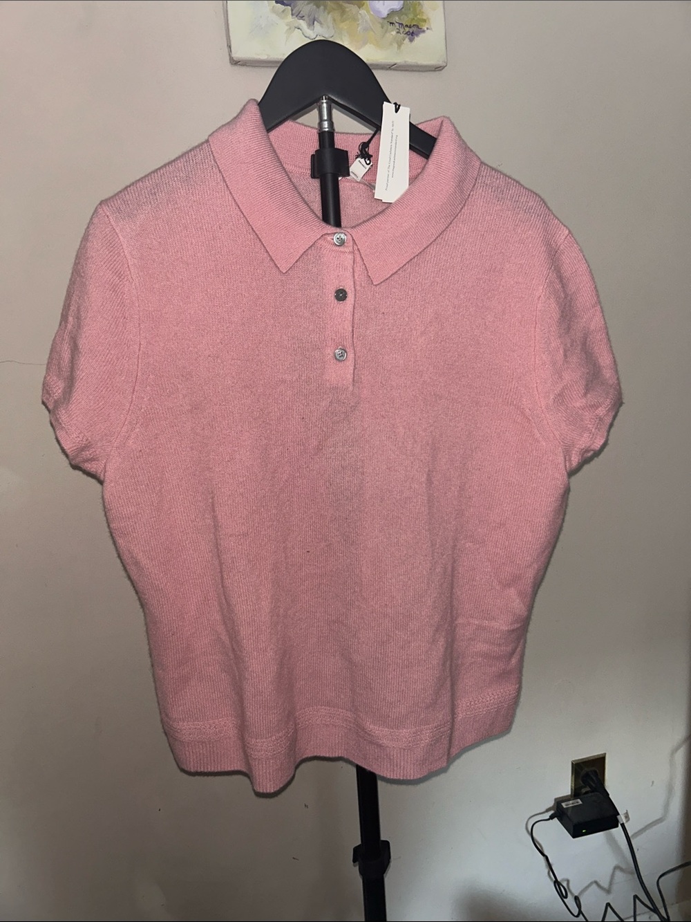 Banana Republic Pink Polo Knit Top